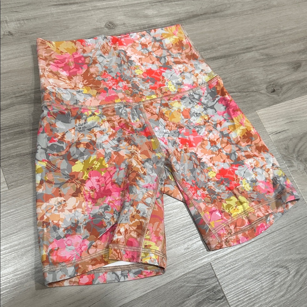 Lululemon Floral High-Waist Align Shorts